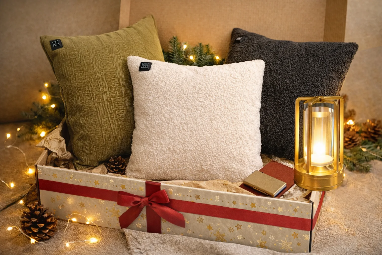 Cojines térmicos Warmpi como regalo principal de un lote de Navidad completo