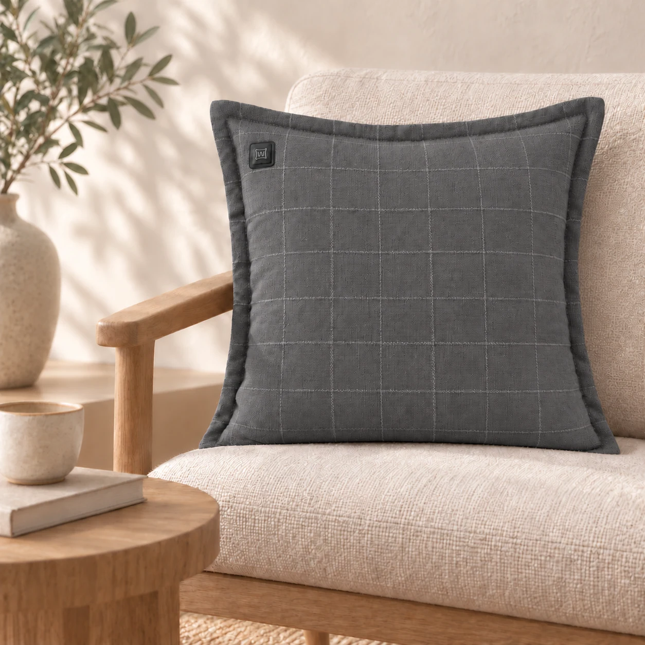Warmpi Leinen Grau 45×45 cm Wärmekissen – Produktfoto 3 anzeigen