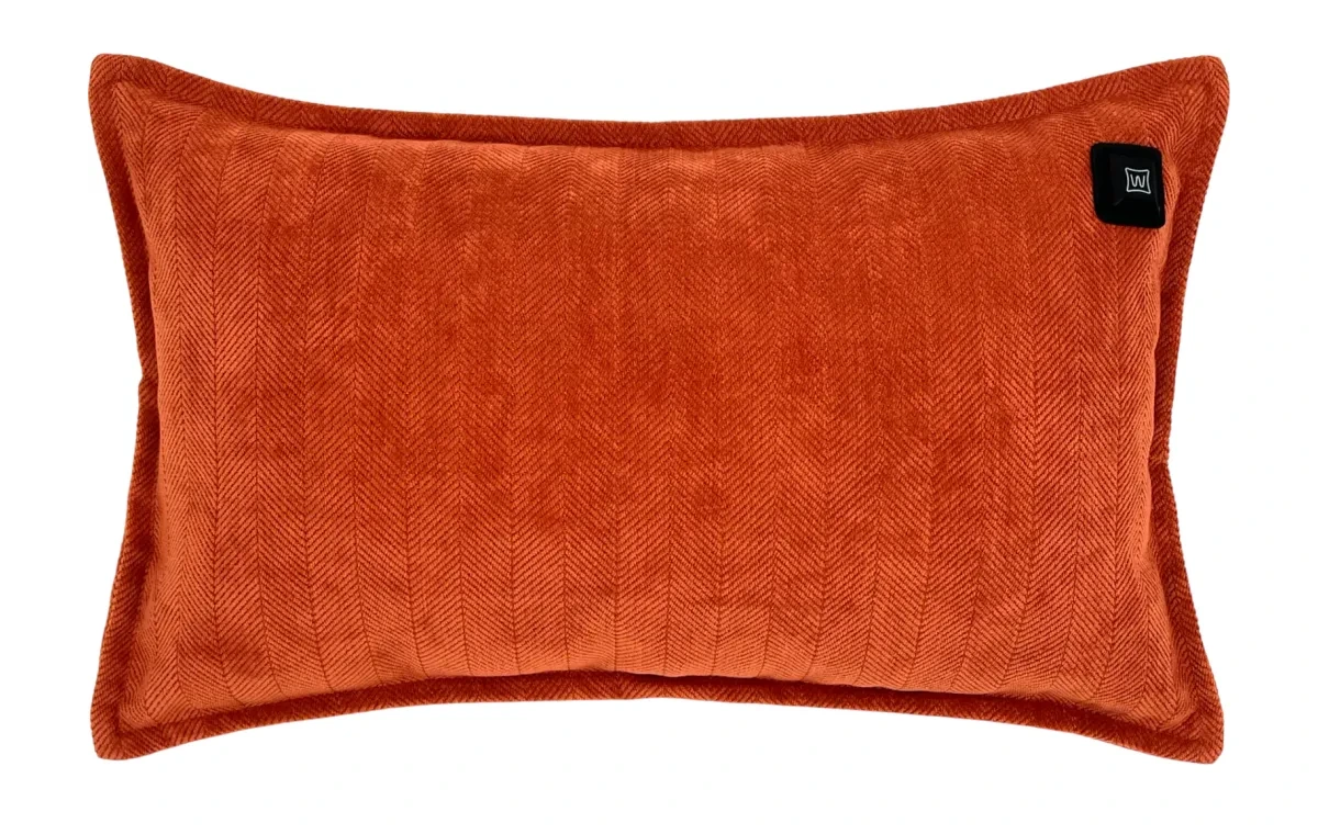 Cognac Warmpi chenille 50x30cm infrared heating pillow for targeted warmth