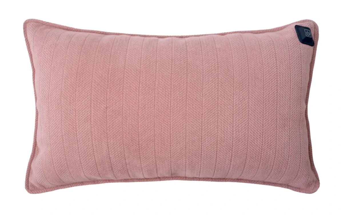 Pink Warmpi chenille 50x30cm infrared heating pillow for targeted warmth