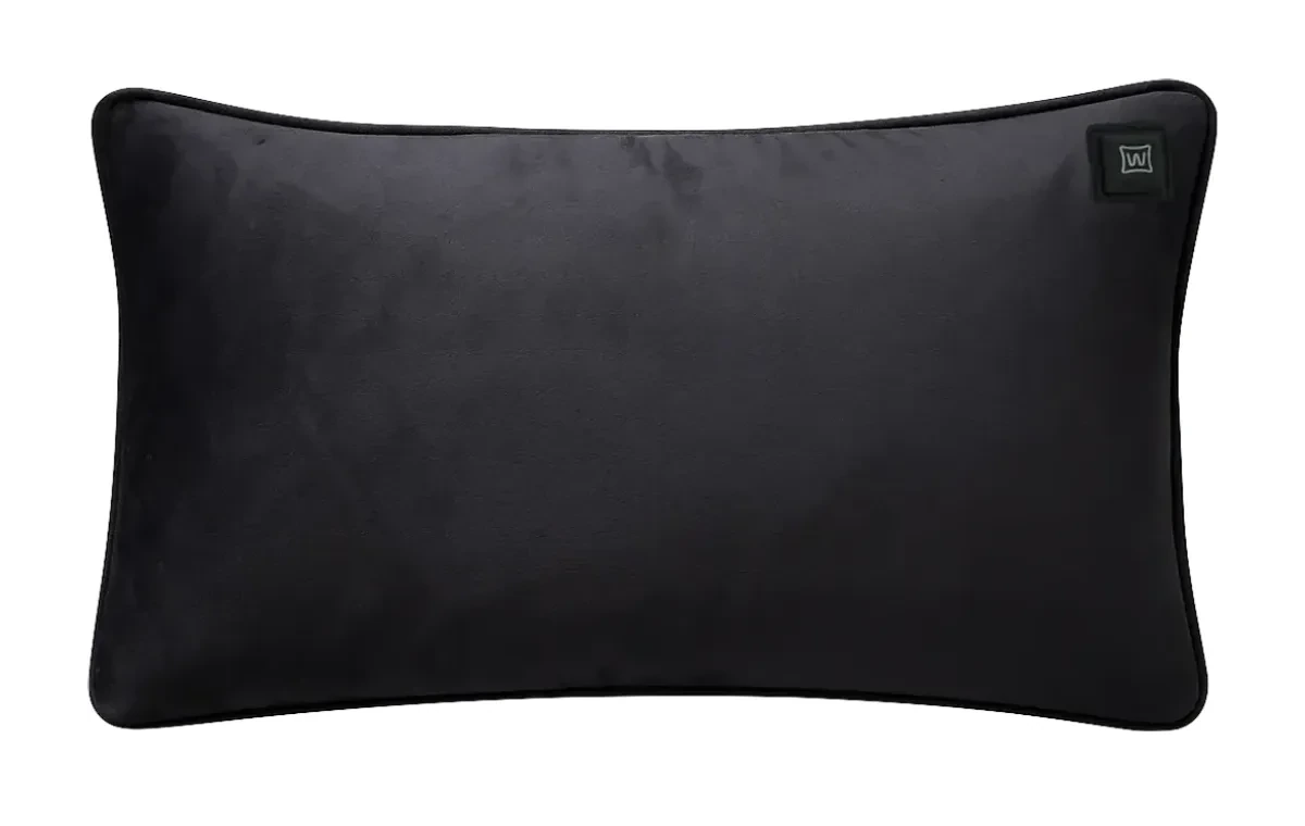 Black Warmpi velvet 50x30cm infrared heating pillow with soft velvet fabric