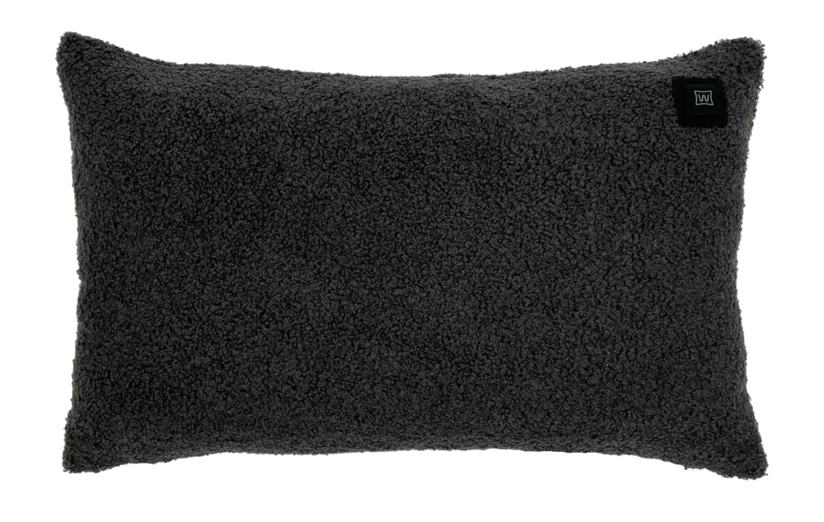 Dark Grey Warmpi teddy 50x30cm infrared heating pillow with cuddly fabric